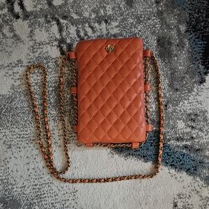 Quilted Tan Crossbody Bag